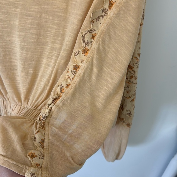 FREE PEOPLE Throwback Top Sand Combo Sz XS - Picture 13 of 16